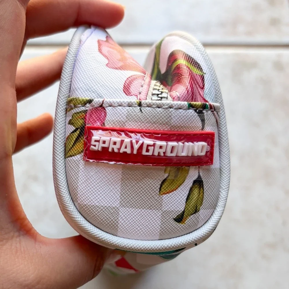 Sprayground Limited Edition In The Garden Duffle Floral Shark Mouth White Check
